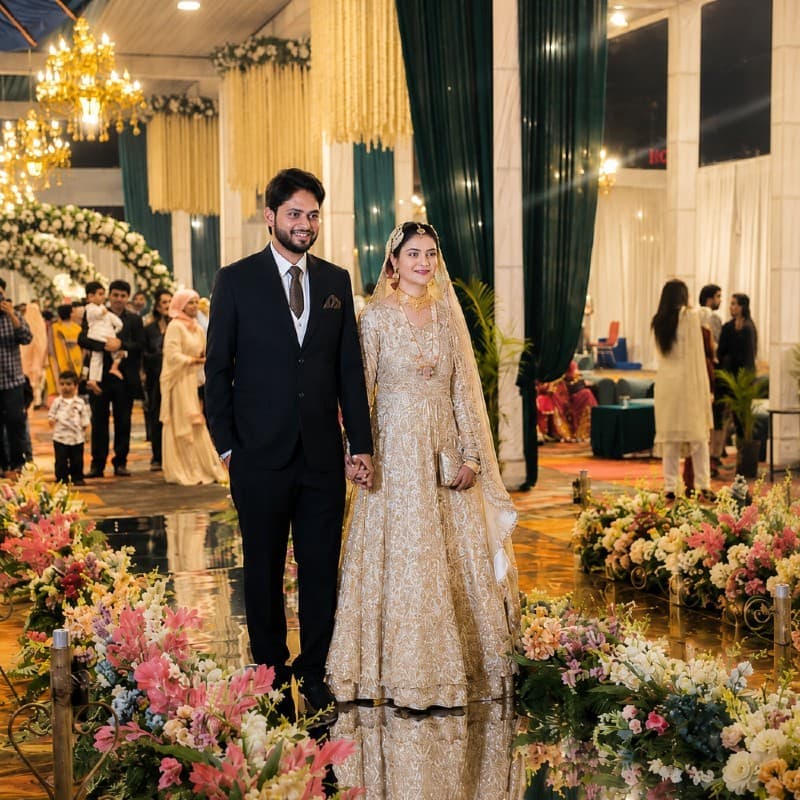 Muslim couple on their wedding day, nikah, companionship, and barakah