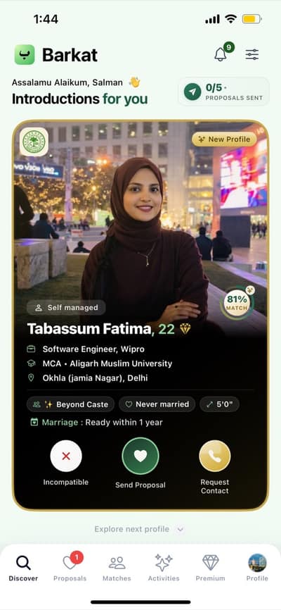 Singapore Muslim Matrimony on Barkat app